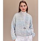 Lana Grossa dames vest breien van Cool Merino Big en Silkhair Print (LB17, M4)