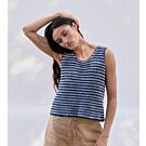 Lana Grossa top in roosterpatroon haken van Elastico h8,m29