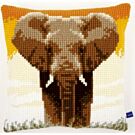 Vervaco voorbedrukt kruissteekkussen olifant op de savanne 1 pn-0150146