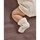 Phildar baby slofje met knoopje breien van Phil Super Baby (245, m6)