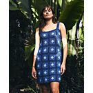 Phildar jurk met granny squares haken van Cotton 3 (257,M9)