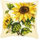 Kruissteek borduurpakket borduurkussen zonnebloemen van Vervaco pn-0008532