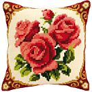 Borduurpakket borduurkussen kruissteek rozen pn-0008576 van vervaco