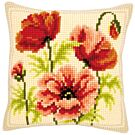 Kruissteek borduurkussen wilde klaprozen vervaco  pn-0144874