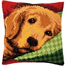 Borduurpakket kruissteekkussen slaperig hondje van Vervaco pn-0158268