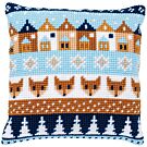 Borduurpakket kruissteekkussen wintermotiefje Vervaco pn-0170316