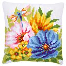 Vervaco borduurkussen kleurige bloemen pn-0184985 borduren