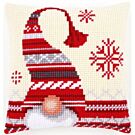 Voorbedrukt kruissteek borduurkussen kerstkabouter pn-0156877
