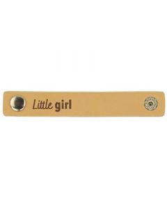 Durable leren label 'little girl'  2-stuks