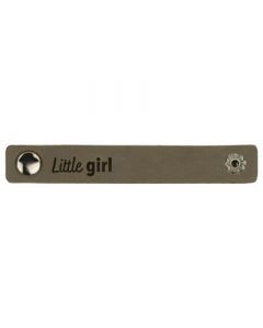 Durable leren label 'little girl'  2-stuks