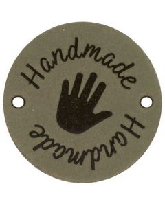 Durable leren labels 'handmade' 