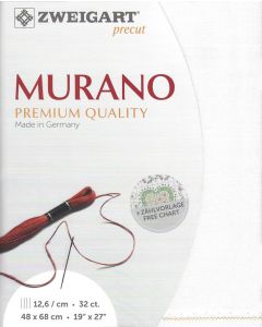 Borduurstof Murano 32counts/12.6 draadjes per cm kleur 101 wit van Zweigart