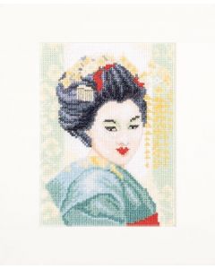 Borduurpakket Geisha van lanarte 11104 aida 