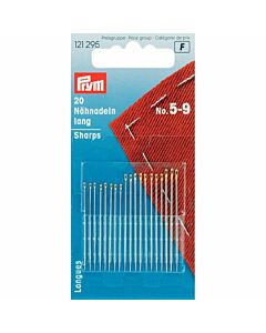 Prym naainaalden lang staal No.5-9 met slanke punt