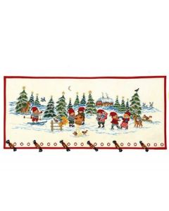Eva Rosenstand borduurpakket adventskalender Kabouters in de sneeuw 15-252