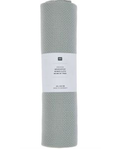 Monks cloth Punch Needle stof grijs/groen 140cm breed