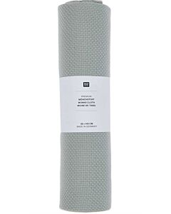 Monks cloth Punch Needle stof grijs/groen 140cm breed