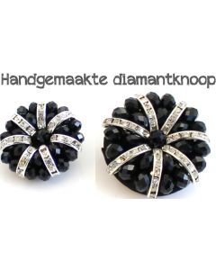 Diamantknopen met de handgemaakt zwart. 