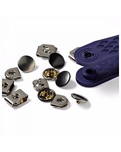 Prym broekhaken en staafjes, 13mm zilver/brons 4 stuks