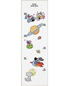 Pako Woezel en Pip borduurpakket in de ruimte 271.053 groeimeter