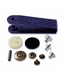 Prym vernietbare drukknopen Anorak design - 20mm oudmessing 6 stuks