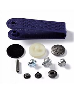 Prym vernietbare drukknopen Anorak design - 20mm zilver mat mat 6 stuks