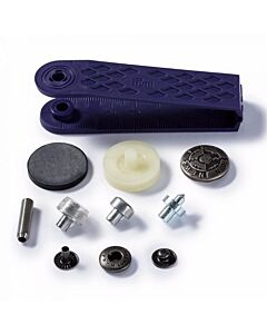 Prym vernietbare drukknopen Anorak design - 20mm zilver mat mat 6 stuks