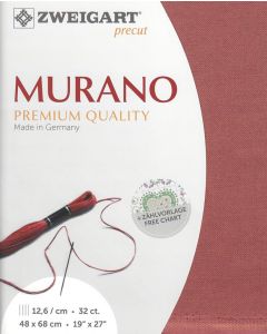 Borduurstof Murano 32counts/12.6 draadjes per cm kleur 4030 Terra Cotta van Zweigart