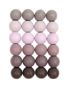 24 stuks Macramé kralen van hout in roze tinten met een Ø25mm.
Gat is 10 mm..