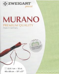 Borduurstof Murano 32counts/12.6 draadjes per cm kleur 6083 mint groen van Zweigart