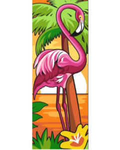 Voorbedrukt canvas/stramien flamingo om te borduren van Margot