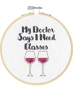 Dimensions borduurpakket I Need (Wine) Glasses 72-76190