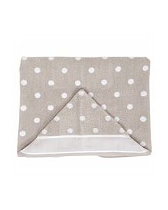 Baby cape met aida rand op capuchon om te borduren beige met stippen van Rico 740246.65