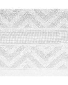 Handdoek met aida rand om te borduren grijze zigzag van Rico design 740258.18