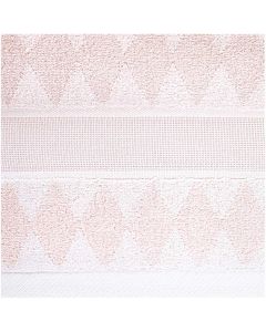 Handdoek met aida rand om te borduren roze ruit van Rico design 740260.18