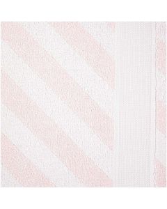 Gastendoek roze streep met borduurrand van Rico design 740260.61