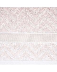 Baddoek met aida rand om te borduren roze met zigzag van Rico design 740260.66