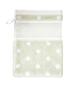 Rico Design washand met aida rand om te borduren mint met stippen 740261.73