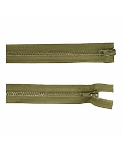 Dubbel deelbare rits 80cm kl.580 zwart met bloktand