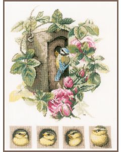 Lanarte borduurpakket vogelhuisje met rozen van Marjolein Bastin
