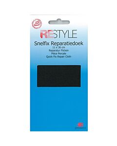  Restyle Snelfix Reparatiedoek kl.000 zwart opstrijkbaar