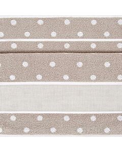 Rico Design handdoek met aida rand beige met stippen borduren 740246.18