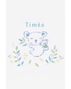 Borduurpakket geboortetegel  koala Timeo van DMC BK1940