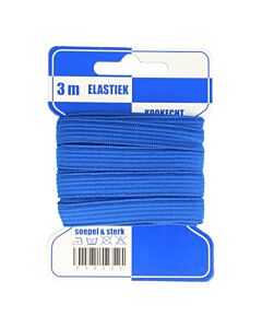 Blauwe kaart elastiek blauw