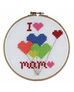 Borduurpakket ik hou van mama van Pako voorbedrukt borduren 226.340