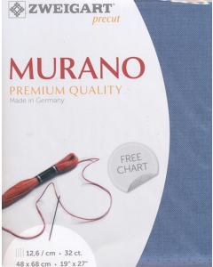 Borduurstof Murano 32counts/12.6 draadjes per cm kleur 552 jeans blauw van Zweigart