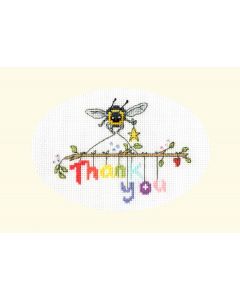 Bothy Threads wenskaart Bee-ing Thankful XGC34 borduren