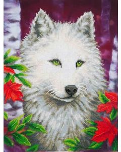 Diamond Dotz White Wolf - witte wolf DD7.007