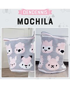 Haakpakket DenDennis Mochilla tas roze