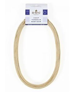 DMC borduurring ovaal hout 12,5x20cm